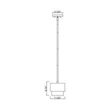 Load image into Gallery viewer, Counterpoint Pendant Light - line drawing.
