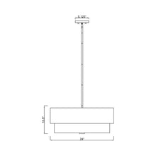 Load image into Gallery viewer, Counterpoint Pendant Light - line drawing.
