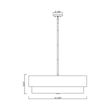 Load image into Gallery viewer, Counterpoint Pendant Light - line drawing.
