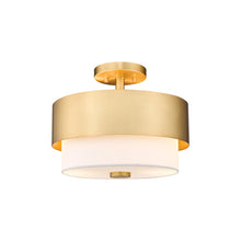 Load image into Gallery viewer, Counterpoint Semi Flush Mount Ceiling Light in Modern Gold (2-Light).
