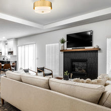 Load image into Gallery viewer, Counterpoint Semi Flush Mount Ceiling Light in living room.
