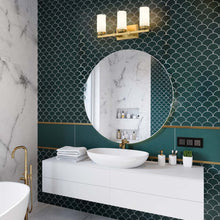 Load image into Gallery viewer, Danica Bath Vanity Light in bathroom.
