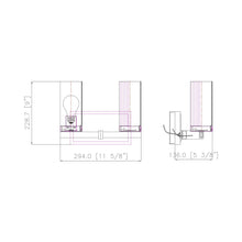 Load image into Gallery viewer, Danica Bath Vanity Light - line drawing.
