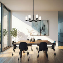 Load image into Gallery viewer, Danica Chandelier in dining room.
