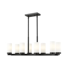 Load image into Gallery viewer, Danica Linear Chandelier in Matte Black.

