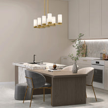 Load image into Gallery viewer, Danica Linear Chandelier in dining room.
