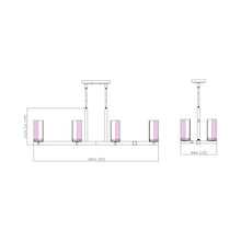 Load image into Gallery viewer, Danica Linear Chandelier - line draiwng.
