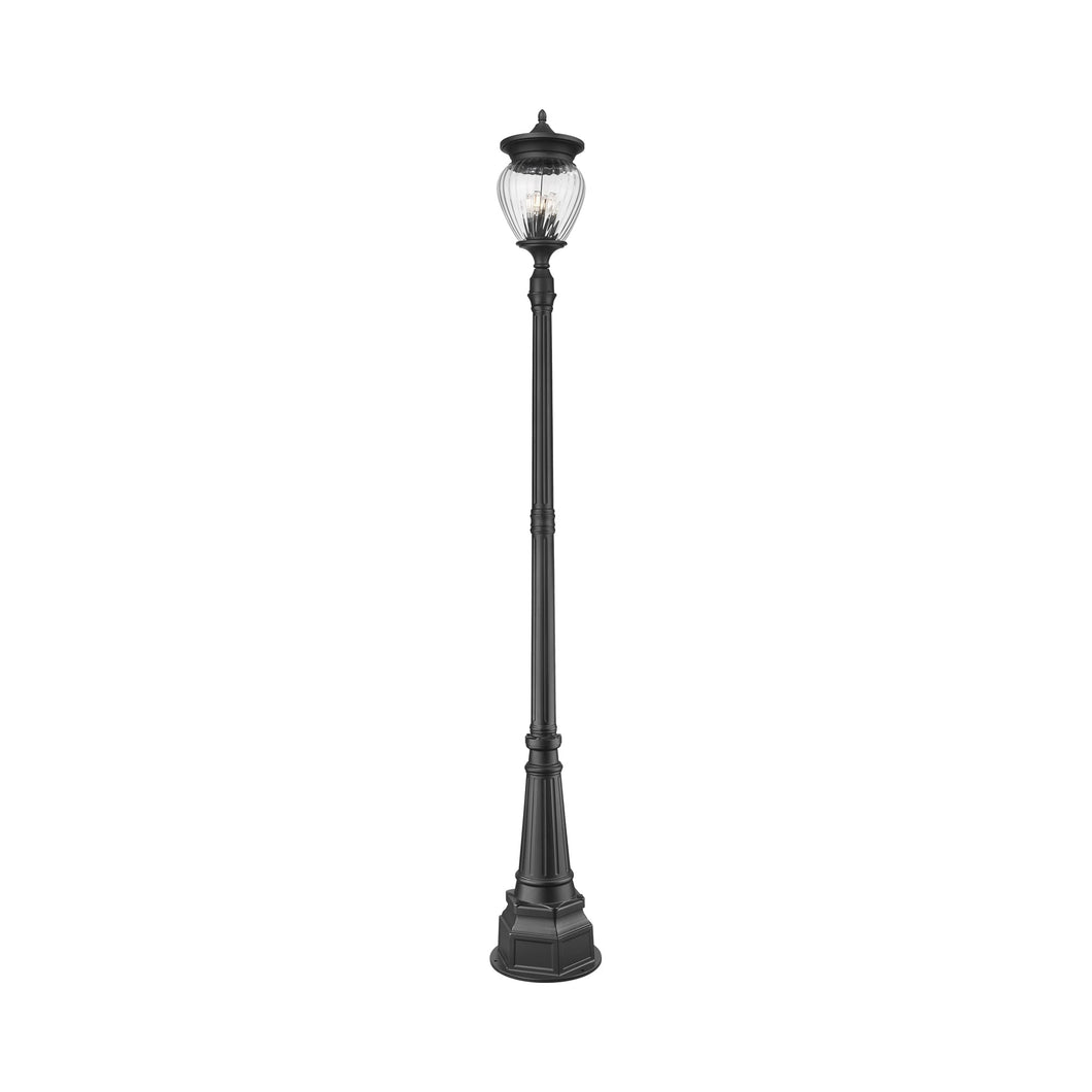 Davina Outdoor Ornate Post Light (1-Shade/12-Inch).