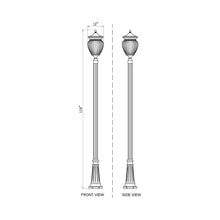 Load image into Gallery viewer, Davina Outdoor Post Light - line drawing.
