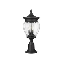 Load image into Gallery viewer, Davina Outdoor Teardrop Post Light (Round Pier Mount/9-Inch).
