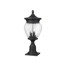 Load image into Gallery viewer, Davina Outdoor Teardrop Post Light (Square Pier Mount/9-Inch).
