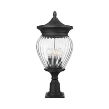 Load image into Gallery viewer, Davina Outdoor Teardrop Post Light (Square Pier Mount/12-Inch).
