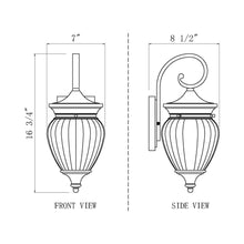 Load image into Gallery viewer, Davina Outdoor Wall Light - line drawing.
