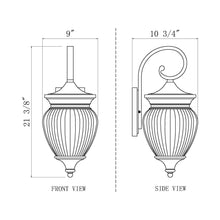 Load image into Gallery viewer, Davina Outdoor Wall Light - line drawing.
