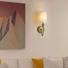 Load image into Gallery viewer, Ella Wall Light in living room.
