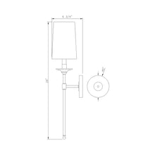 Load image into Gallery viewer, Emily Single Wall Light - line drawing.
