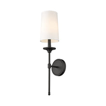 Load image into Gallery viewer, Emily Wall Light in Matte Black (1-Light).
