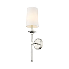 Load image into Gallery viewer, Emily Wall Light in Polished Nickel (1-Light).
