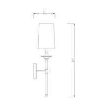 Load image into Gallery viewer, Emily Wall Light - line drawing.
