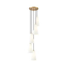 Load image into Gallery viewer, Farrell Chandelier in Modern Gold (5-Light/13.75-Inch).
