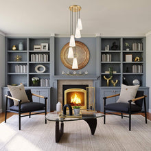 Load image into Gallery viewer, Farrell Chandelier in living room.

