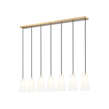 Load image into Gallery viewer, Farrell Linear Chandelier in Modern Gold (7-Light/11-Inch).
