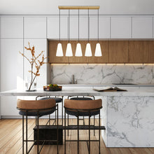 Load image into Gallery viewer, Farrell Linear Chandelier in kitchen.
