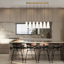 Load image into Gallery viewer, Farrell Linear Chandelier in kitchen.
