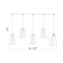 Load image into Gallery viewer, Farrell Linear Chandelier - line drawing.
