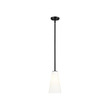 Load image into Gallery viewer, Farrell Pendant Light in Matte Black (Rod Included/11-Inch).

