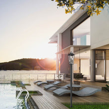 Load image into Gallery viewer, Gannon Outdoor Lean Post Light in Outside Area.
