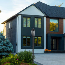 Load image into Gallery viewer, Gannon Outdoor Lean Post Light in Outside Area.

