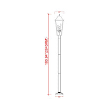 Load image into Gallery viewer, Gannon Outdoor Lean Post Light - line drawing.
