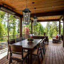 Load image into Gallery viewer, Gannon Outdoor Pendant Light in Outside Area.
