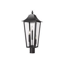 Load image into Gallery viewer, Gannon Outdoor Sloped Top Post Light (Round Post Mount/10-Inch).
