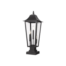 Load image into Gallery viewer, Gannon Outdoor Sloped Top Post Light (Square Pier Mount/10-Inch).
