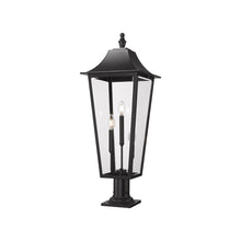 Load image into Gallery viewer, Gannon Outdoor Sloped Top Post Light (Round Pier Mount/12-Inch).
