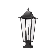Load image into Gallery viewer, Gannon Outdoor Sloped Top Post Light (Square Pier Mount/12-Inch).
