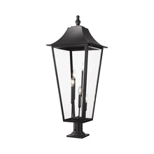 Load image into Gallery viewer, Gannon Outdoor Sloped Top Post Light (Round Pier Mount/16-Inch).
