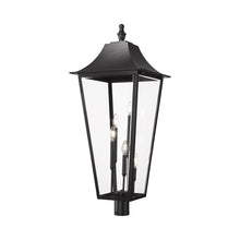 Load image into Gallery viewer, Gannon Outdoor Sloped Top Post Light (Round Post Mount/16-Inch).
