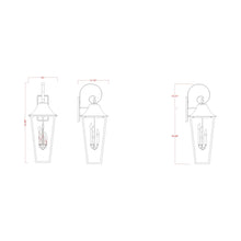 Load image into Gallery viewer, Gannon Outdoor Wall Light - line drawing.
