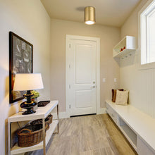 Load image into Gallery viewer, Harley Flush Mount Ceiling Light in living room.

