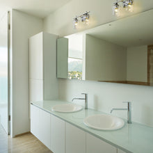 Load image into Gallery viewer, Joliet Bath Vanity Light in bathroom.
