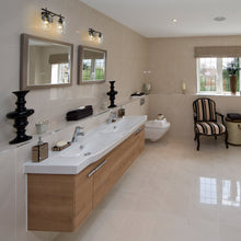 Load image into Gallery viewer, Joliet Bath Vanity Light in bathroom.
