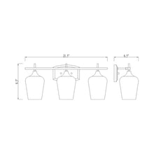 Load image into Gallery viewer, Joliet Bath Vanity Light-  line drawing.
