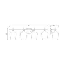 Load image into Gallery viewer, Joliet Bath Vanity Light-  line drawing.
