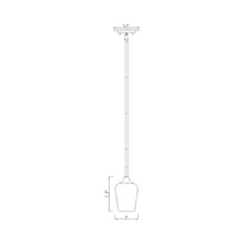 Load image into Gallery viewer, Joliet Mini Pendant Light - line drawing.
