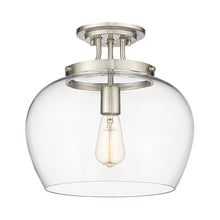 Load image into Gallery viewer, Joliet Semi Flush Mount Ceiling Light in Brushed Nickel (1-Light).
