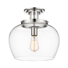 Load image into Gallery viewer, Joliet Semi Flush Mount Ceiling Light in Chrome (1-Light).
