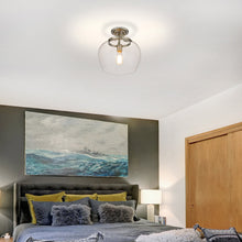 Load image into Gallery viewer, Joliet Semi Flush Mount Ceiling Light in bedroom.
